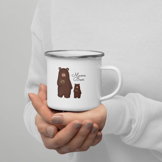 Mama Bear Enamel Mug - Image 2