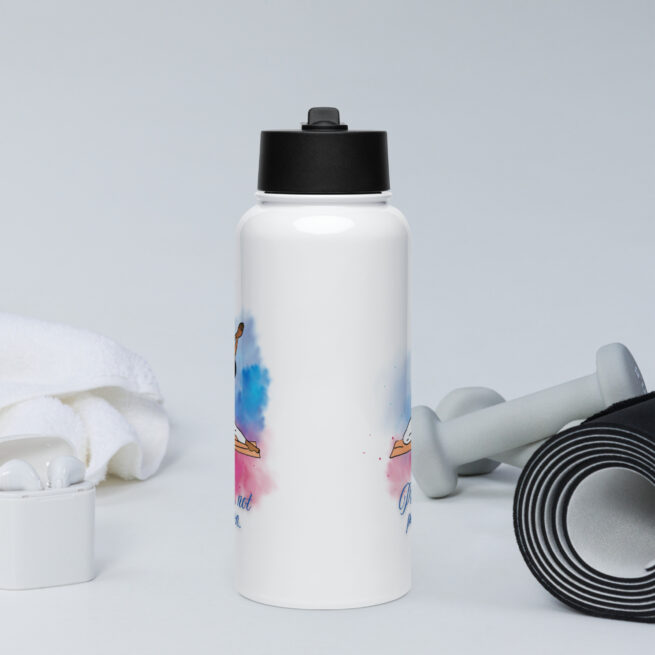 Progress not Perfection Stainless steel water bottle with a straw lid - Image 8