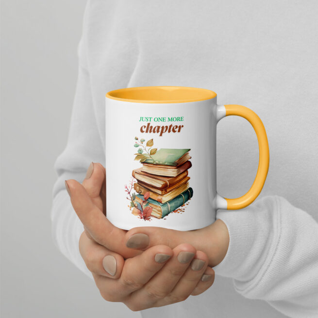 Just One More Chapter Mug with Color Inside - Image 2