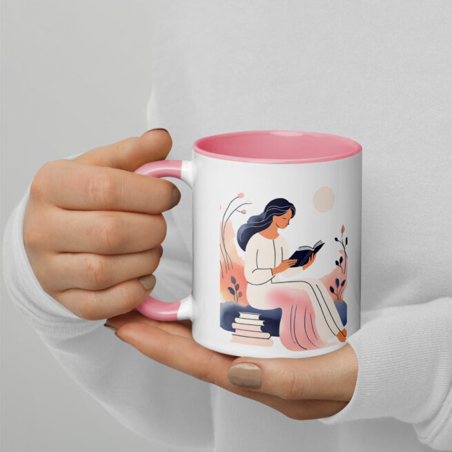 Reading Mug with Color Inside