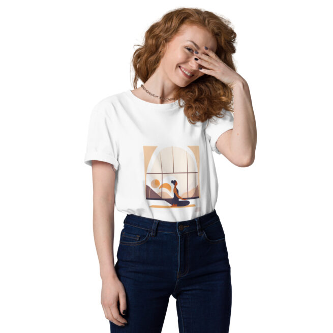 Sip Stretch Repeat Unisex organic cotton t-shirt - Image 3