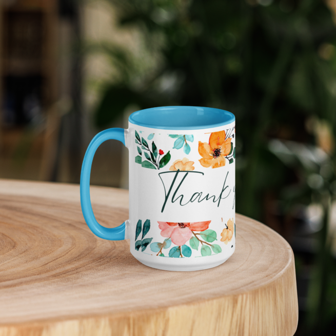 Thank you Mom Mug with Color Inside - Image 4