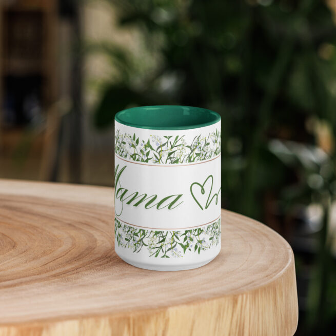 Mama Green Mug with Color Inside