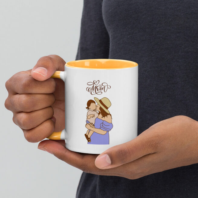Mom (Boy) Mug with Color Inside