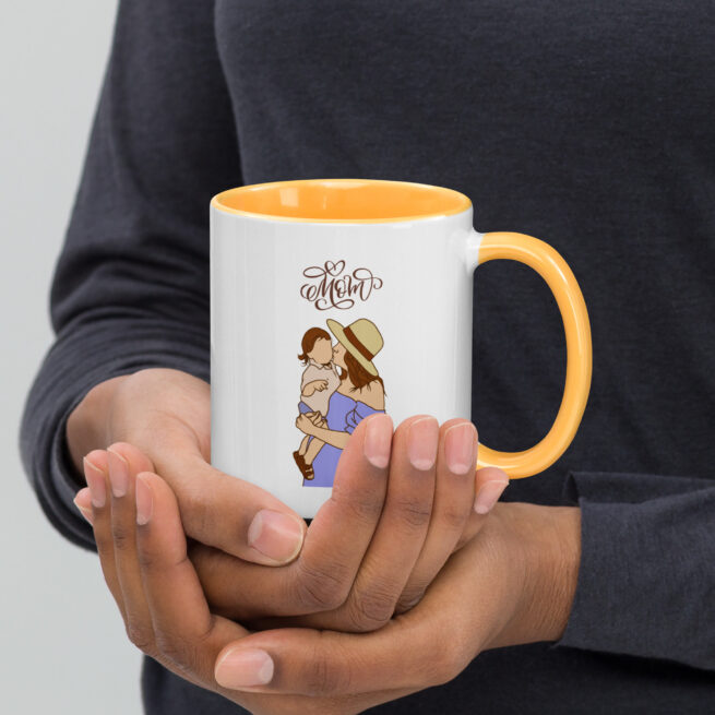 Mom (Boy) Mug with Color Inside - Image 2